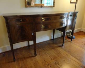 Inlaid Flame Mahogany Sideboard (keys for both sides to lock up the good stuff)