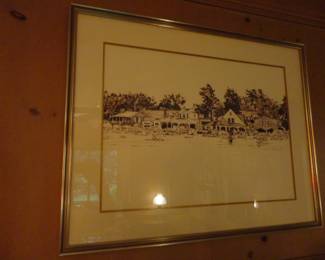 S. Murtaugh North Beach Ink Drawing
