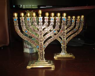 Brass 9 Head mini Menorah
