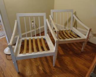 Hollywood Regency Style Low Slung Chairs