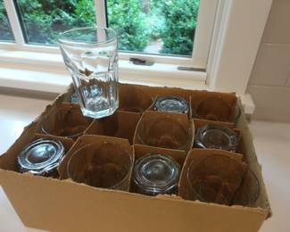 Boxes and boxes of glassware