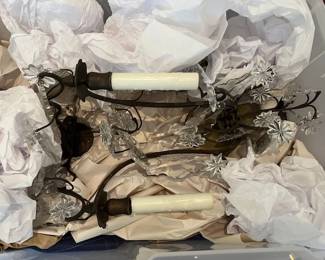 Antique Crystal Sconces