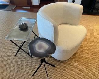 Swivel Chair - Zinc and Geode Tables