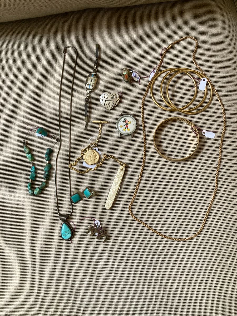 Jewels - gold, sterling and tourquoise