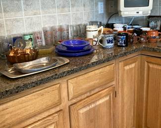 Mugs,Kentucky Derby Glasses, serving pieces...vintage TV