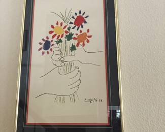 Picasso framed print "Hand Full of Flowers"