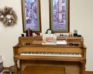 Story & Clark Upright Piano, Framed art pieces