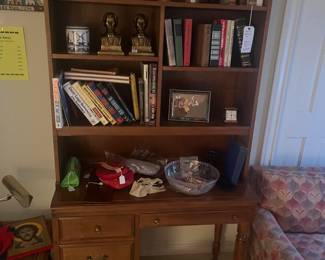 Desk with bookcase top