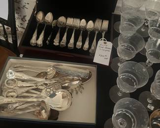 Silver plated flatware