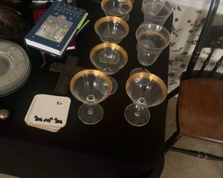 Gold rim glasses