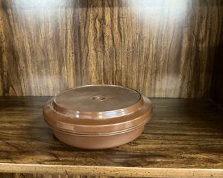 Brown Tupperware Bowl & Lid