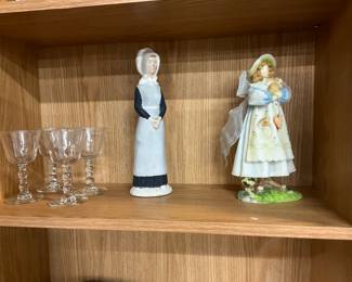 Cordial Liquuor Stem Glasses - Figurines