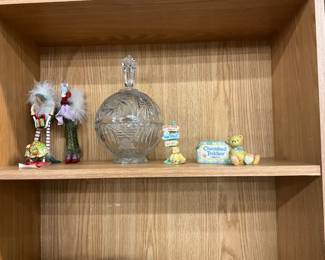 Dept 56 Kringles Ornaments - Crystal Candy Dish w/Lid - Cherished Teddies Figurines