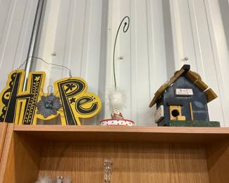 Hope Wall Hangins - Dept 56 Christmas Krinkles Ornament Holder - Wood Bird House
