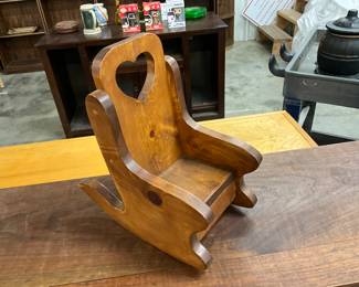 Wood Baby Doll Rocking Chair