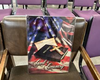God & Country Tin Sign