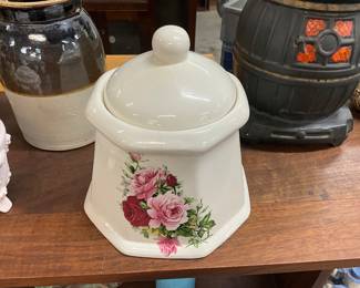 Ceramic Covered Dish / Trinket Dish/ Canister