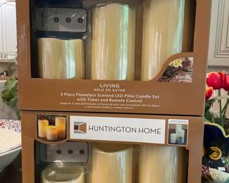 Led Pillar Candle Sets- New in Box