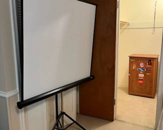 Movie screen. Can go taller than pictured. In perfect/like new condition