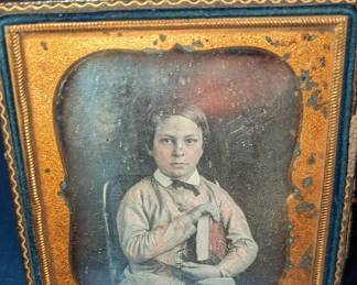 Watson as child. Painted daguerreotype.
