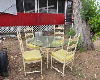 Metal table & chairs