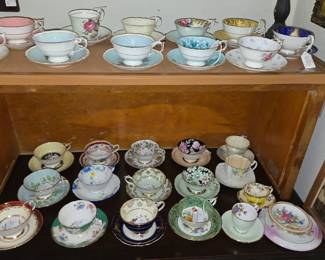 Several vintage & antique collectible teacups