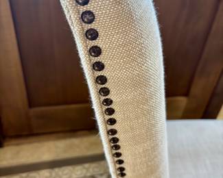 Dining table side chairs nail head trim