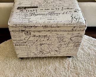 'Ottoman/ upholstered file cabinet