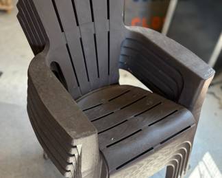 Four Adirondack stack chairs