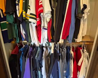Sports Jerseys: Athletics, Bucks, Colts, NHL, Packers (Lots of Favre) Sooners, UW Madison