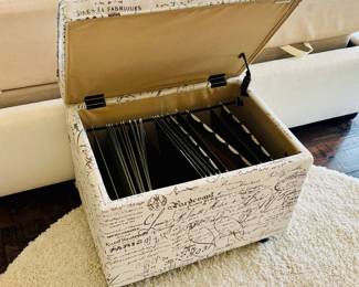 Upholstered file cabinet