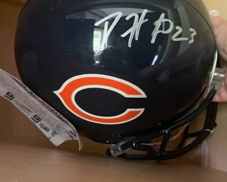 Chicago Bears Devin Hester #23 Russell Signed Football Helmet with COA
