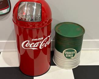 Coca Cola trash can