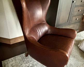Crate and Barrel leather chair