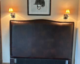 Queen headboard with nail head trim