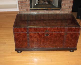 leather trunk