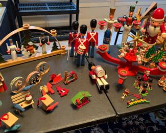 Huge Collection of Handmade Wooden German Ornaments
