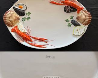 Sur La Table Large Crawfish Seafood Boil Serving Platter 20" Rare made in Italy