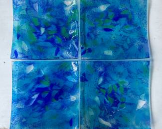 Set 4 Artglass plates
