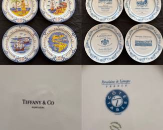 Tiffany & Co. Set 4 Snack Plates
Limoges France Set 4 Snack Plates