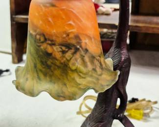 Charles Pallet style 1930's bronze cat lamp