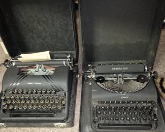 MCM typewriters. Smith-Corona "Silent Series" and Remington "Envoy" manual typewriters