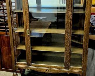 Much furniture. Antique William and Mary style display cabinet.