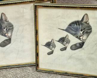 Vintage and modern cat and kitten collectibles. Artwork, lights, figurines!!