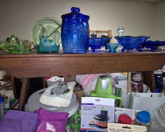 Much glassware, pottery, stineware and china