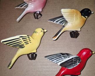 Vintage bird bath ceramic bird bath clips