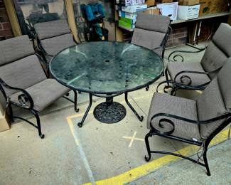 Vintage 6 pcs. cast iron patio set