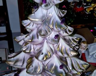 Much vintage Christmas. Ceramic Christmas tree