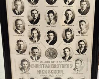 St. Joseph collectibles. 1930 Christian Brothers High School composite-very cool!