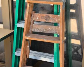 Much tools and related items. Ladders